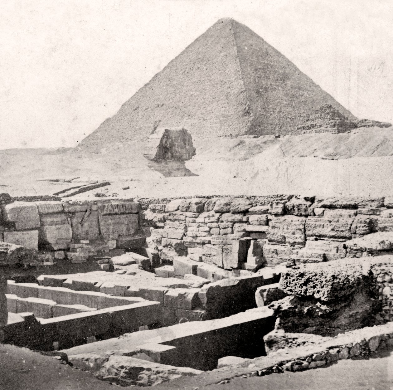 La Sfinge e la Grande Piramide, Egitto, inizio XX secolo da Unbekannt
