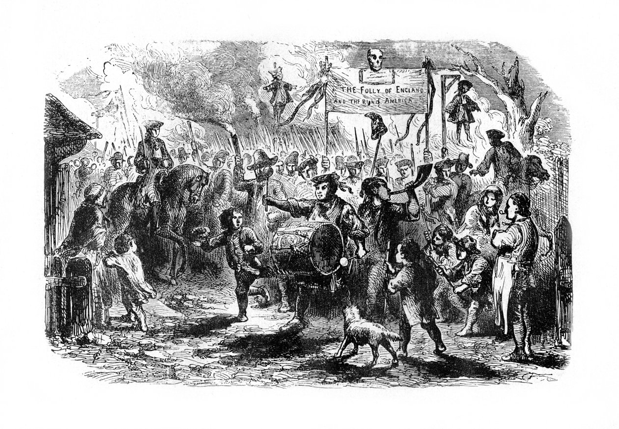 Le rivolte del bollo di New York, c1765, 1872 da Unbekannt