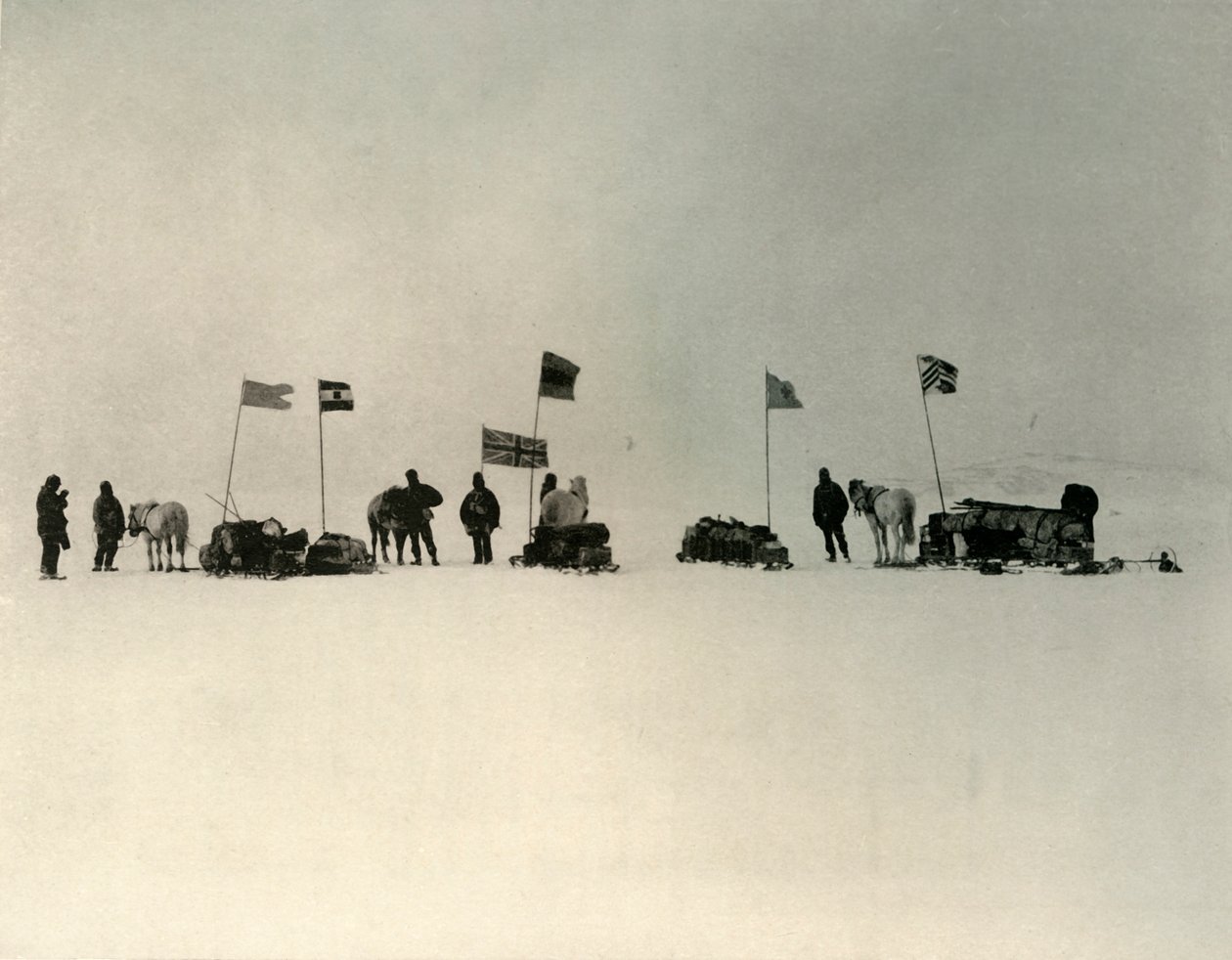 La partenza dal bordo del ghiaccio a sud di Hut Point, c1908, 1909 da Unbekannt
