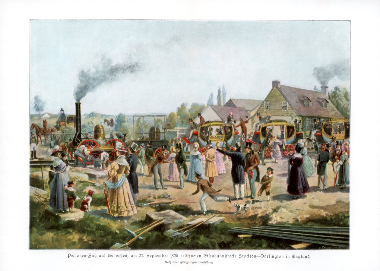 La ferrovia Stockton & Darlington da Unbekannt