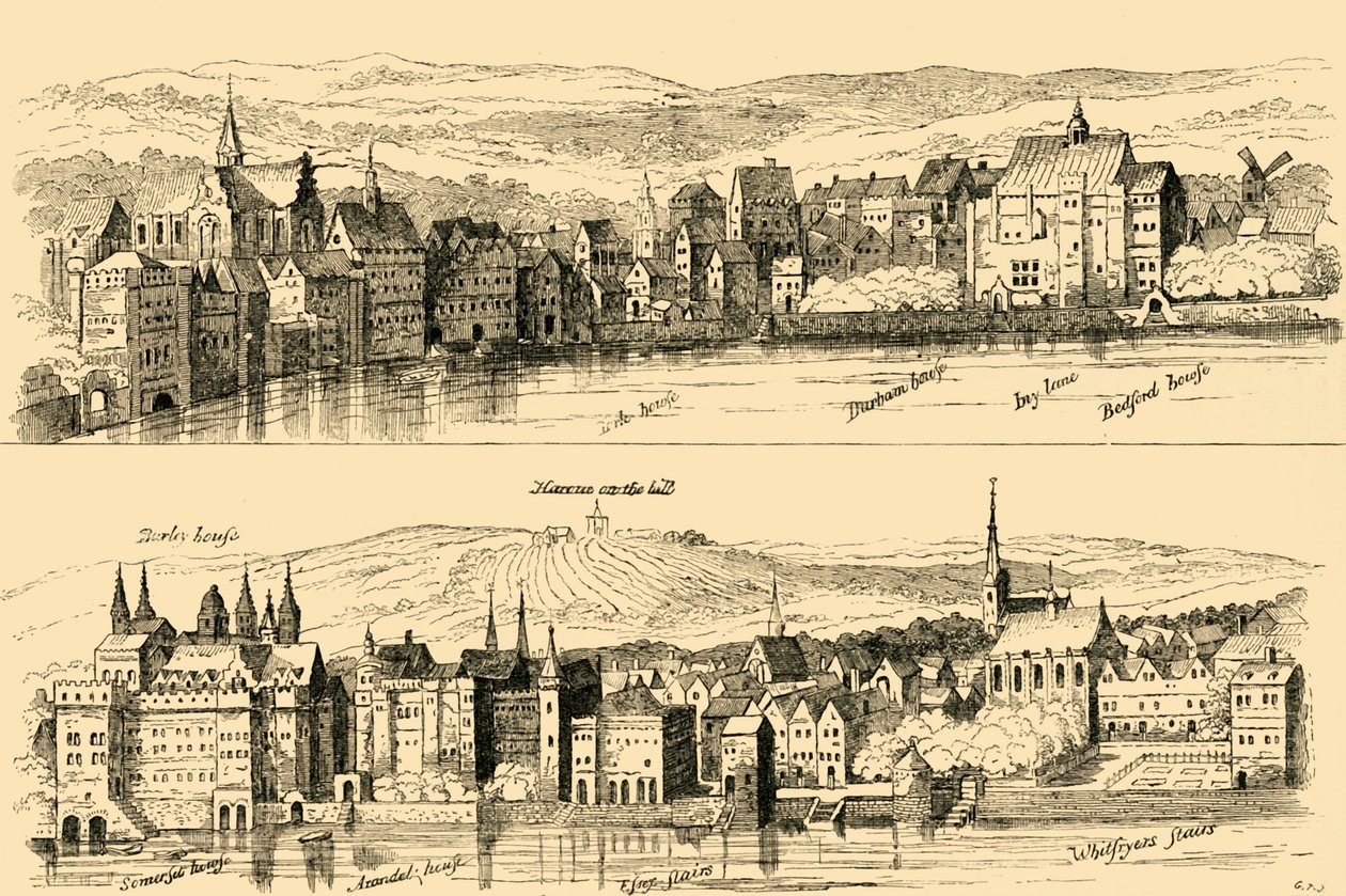 The Strand dal Tamigi, XVI secolo, 1881 da Unbekannt