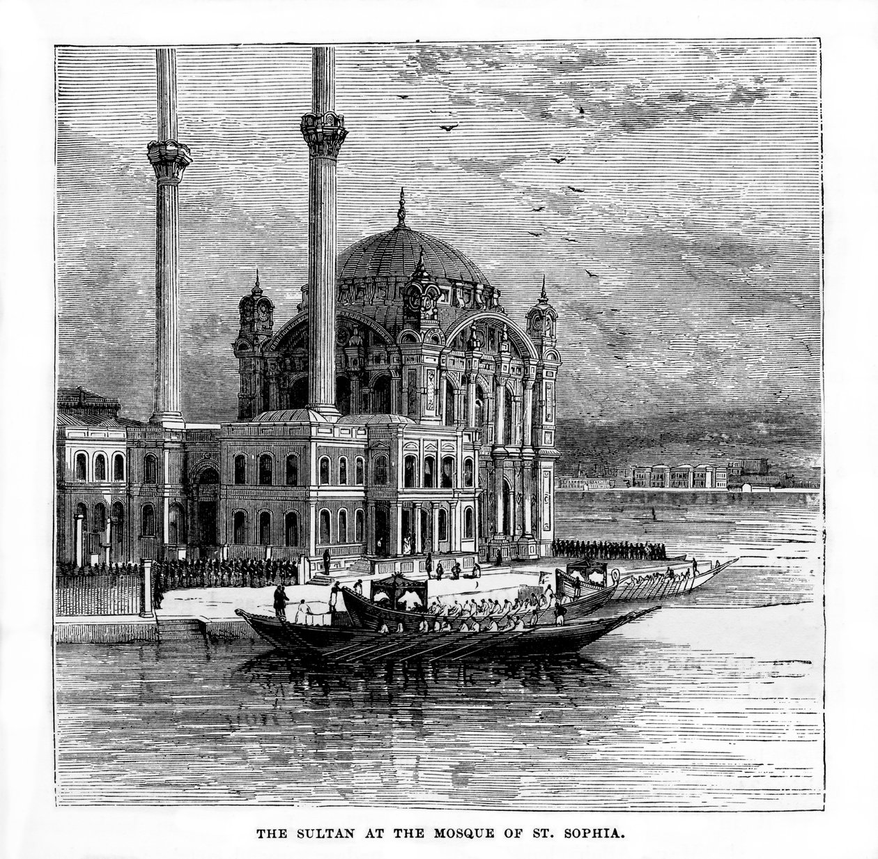Il Sultano alla Moschea di Santa Sofia, Costantinopoli, Turchia, XIX secolo da Unbekannt