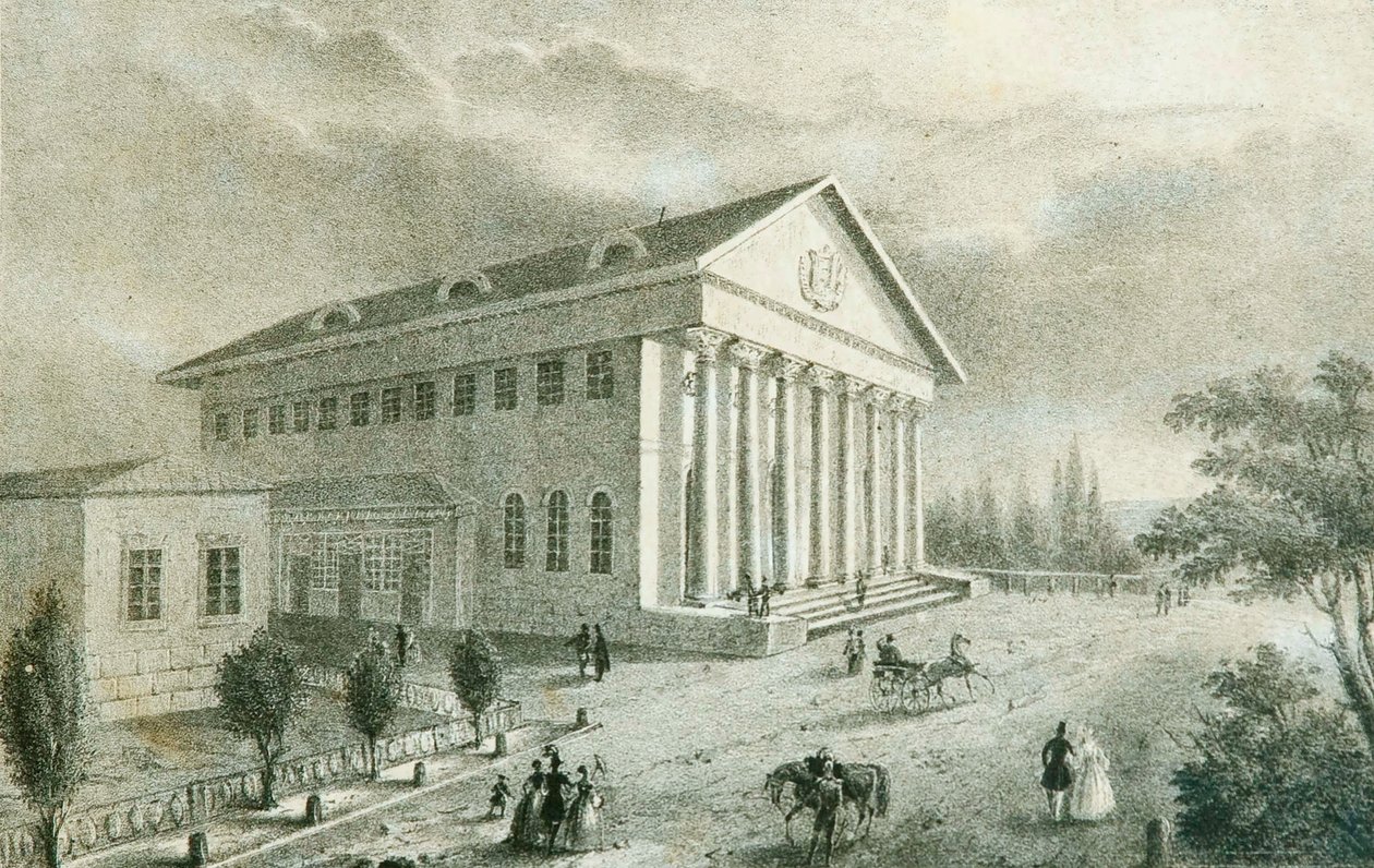 Il Teatro Estivo nel Parco Petrovsky, Mosca, Russia, 1840 da Unbekannt