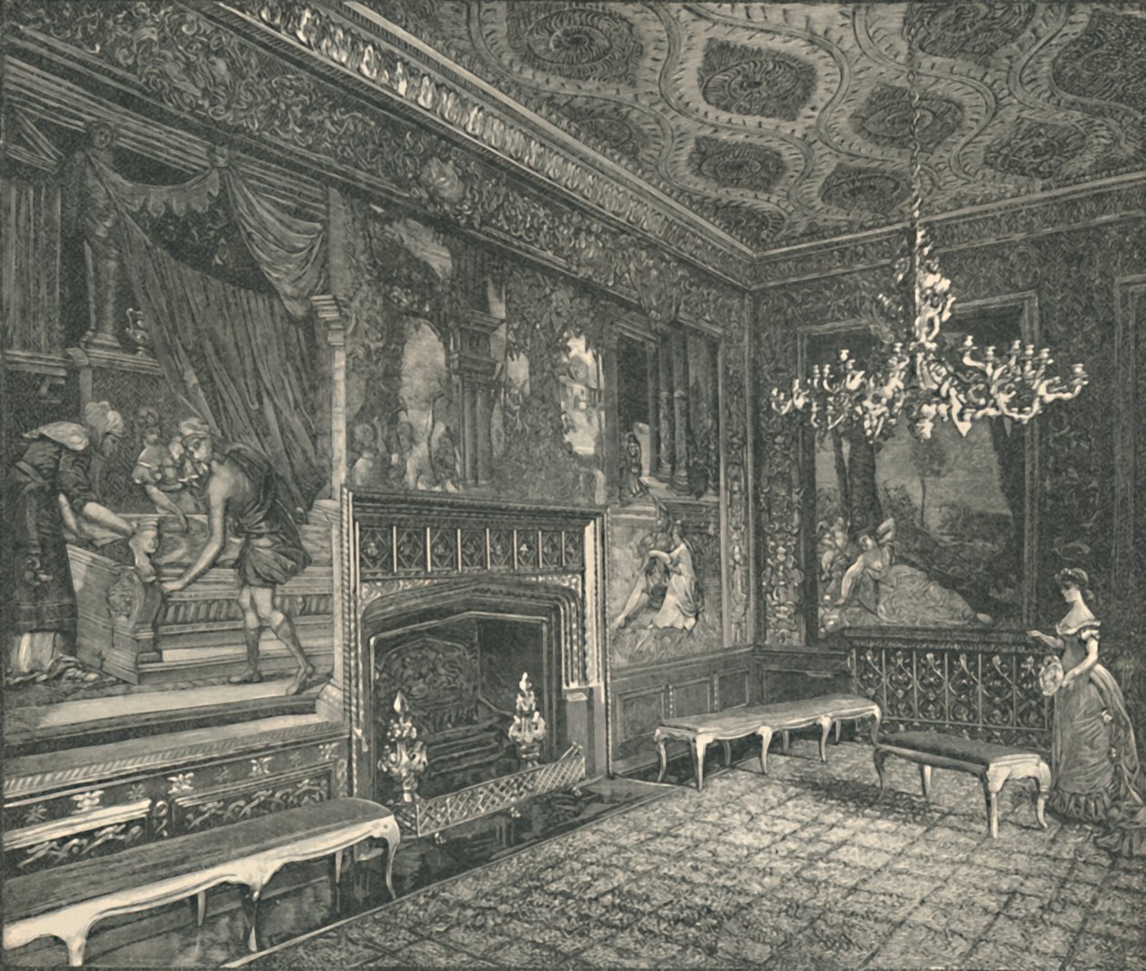 La stanza degli arazzi, 1886 da Unbekannt