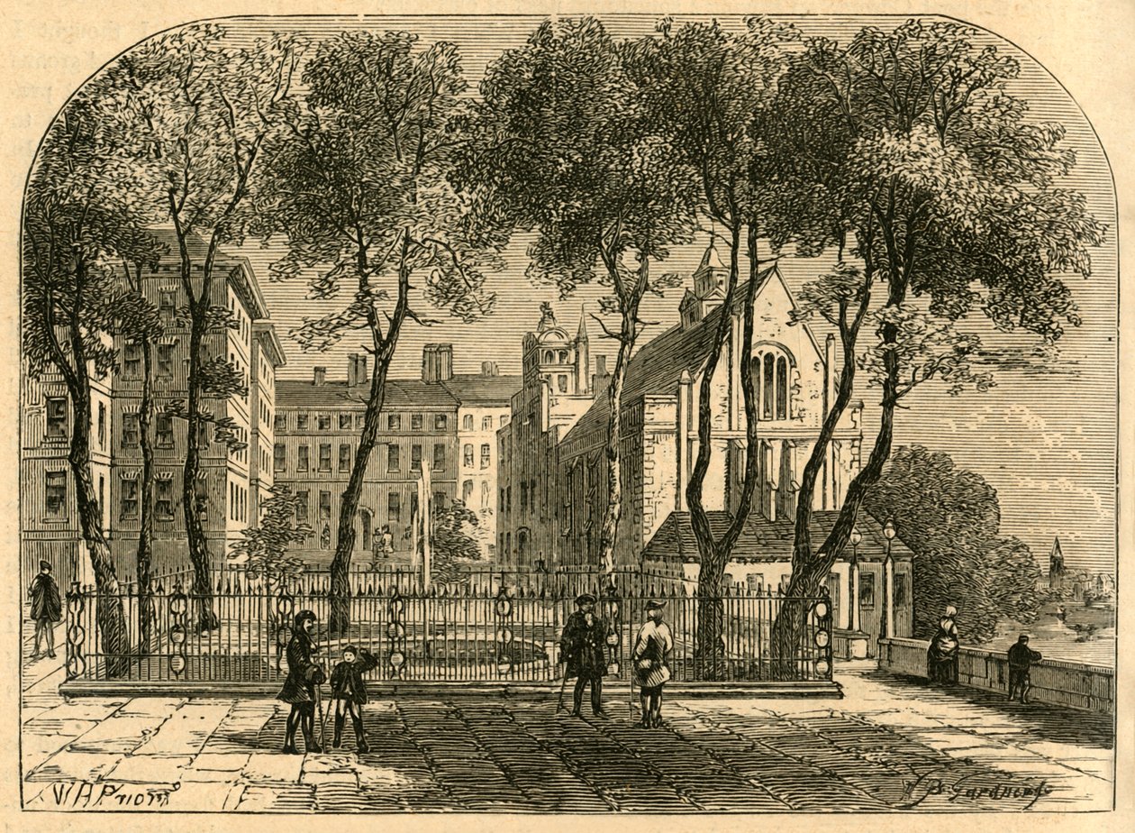 La fontana del tempio, da una vecchia stampa, 1897 da Unbekannt