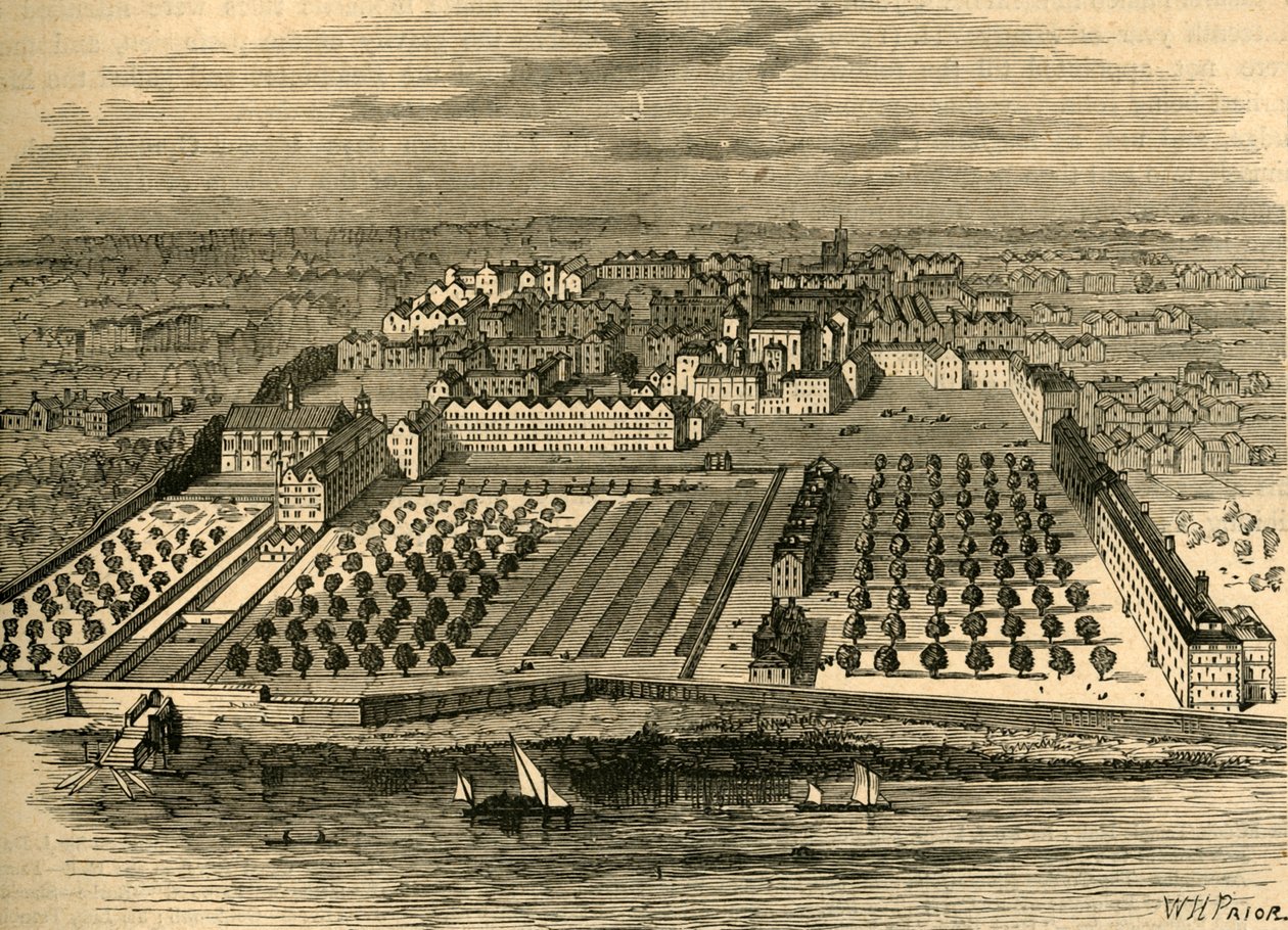 Il Tempio nel 1671. Da una vecchia vista a volo d