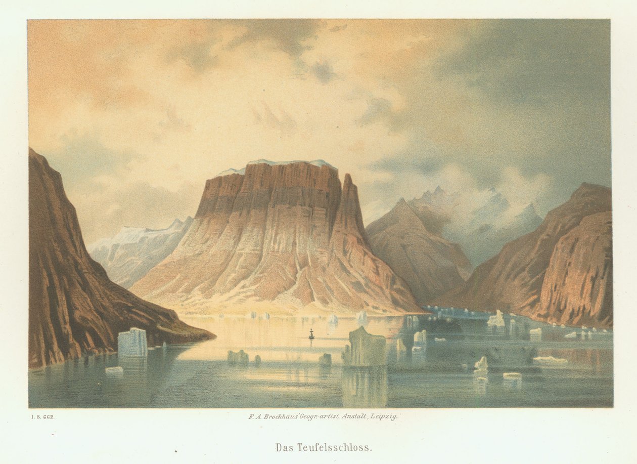 Il Teufelsschloss nel fiordo di Kejser Franz Joseph. La seconda spedizione tedesca al Polo Nord da Unbekannt