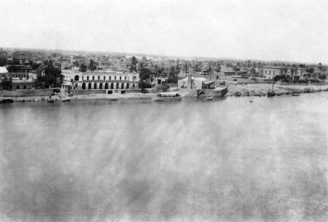 Il fiume Tigri dal 31° ospedale generale britannico, Baghdad, Mesopotamia, Prima Guerra Mondiale, 1918 da Unbekannt