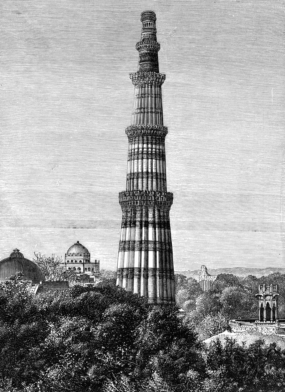 La torre di Kutar, Delhi, India da Unbekannt
