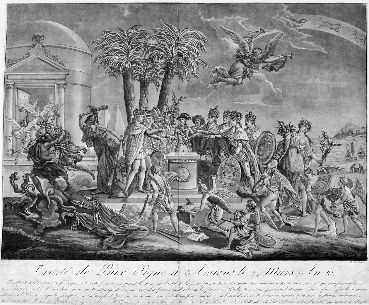 Il Trattato di Amiens, 25 marzo 1802, XIX secolo da Unbekannt