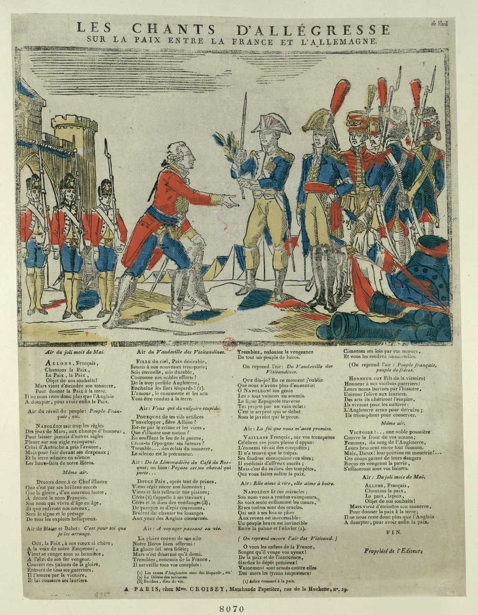 Il trattato di Pressburg, 1805 da Unbekannt