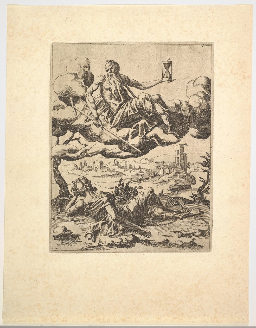 Il trionfo del tempo dai Trionfi di Petrarca, ca. 1548-49 da Unbekannt