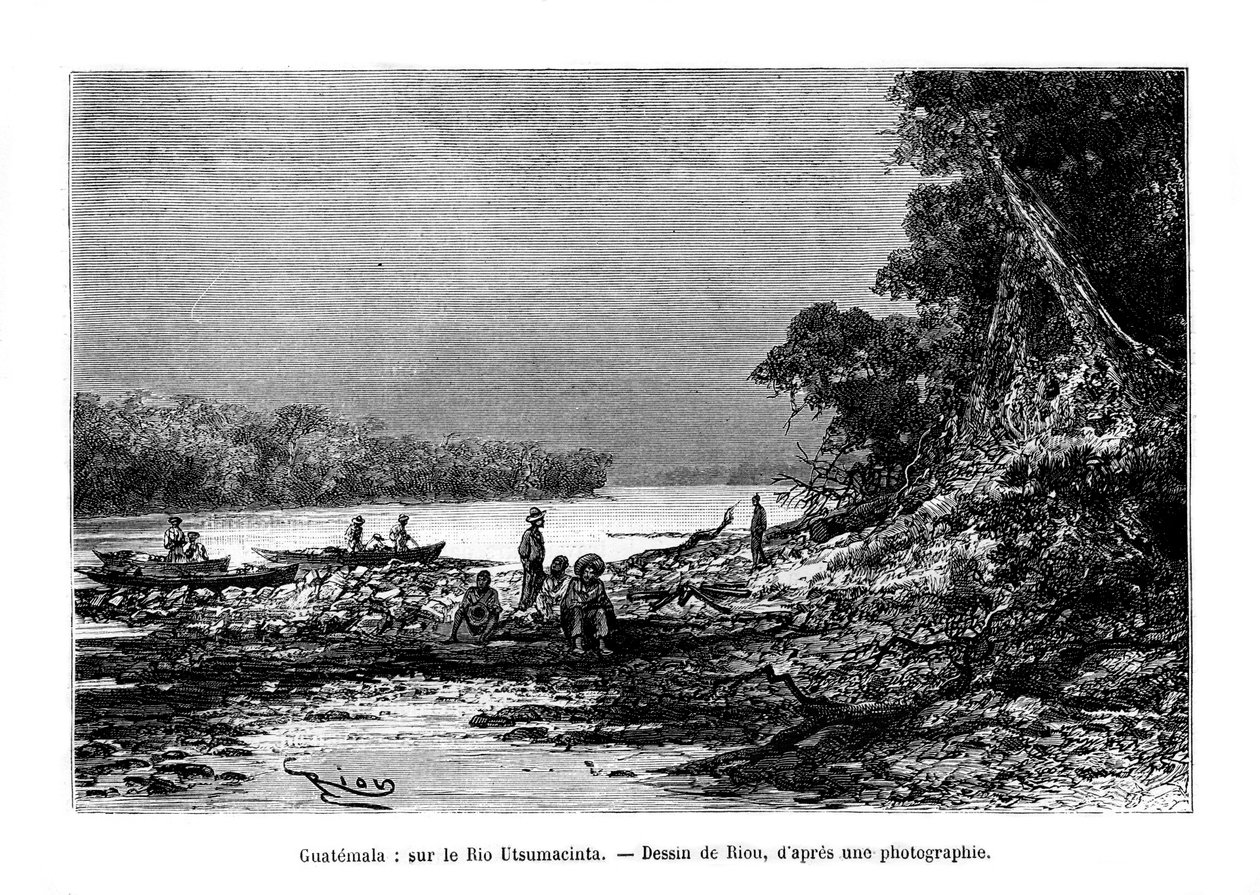 Il fiume Usumacinta, sud-est del Messico e nord-ovest del Guatemala, XIX secolo da Unbekannt