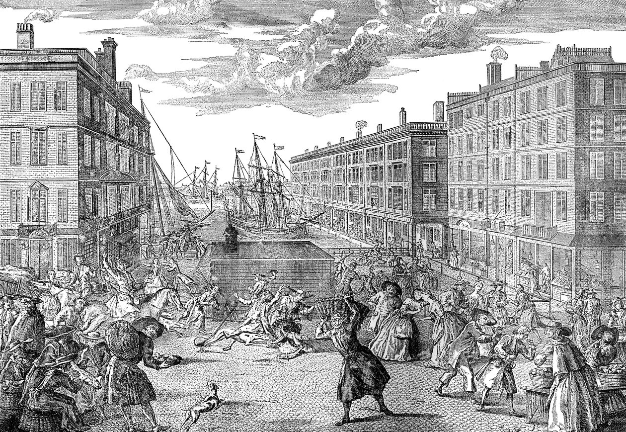 La Vista e gli Umori di Billingsgate, 1736 da Unbekannt
