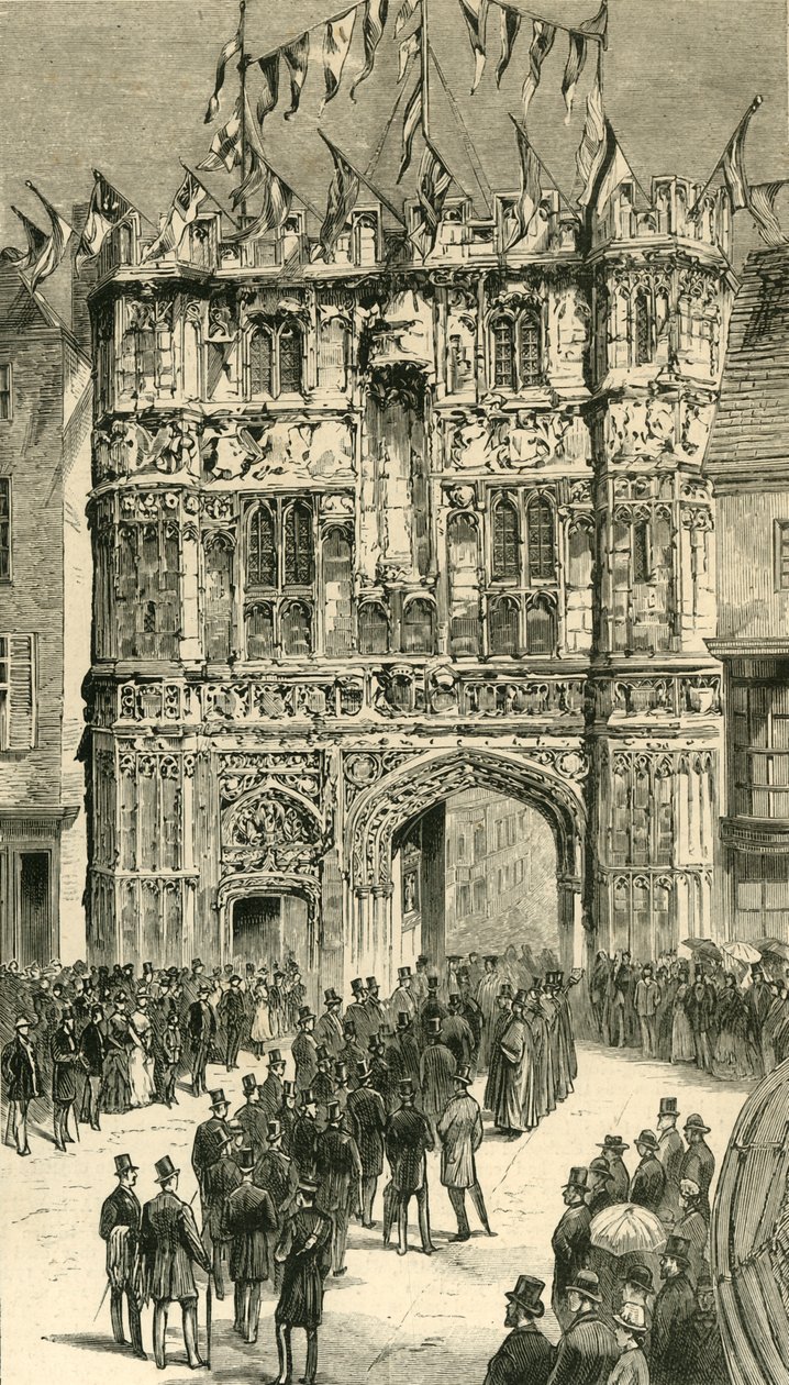 I visitatori vengono presentati al decano: visitatori coloniali e indiani a Canterbury, 1886 da Unbekannt