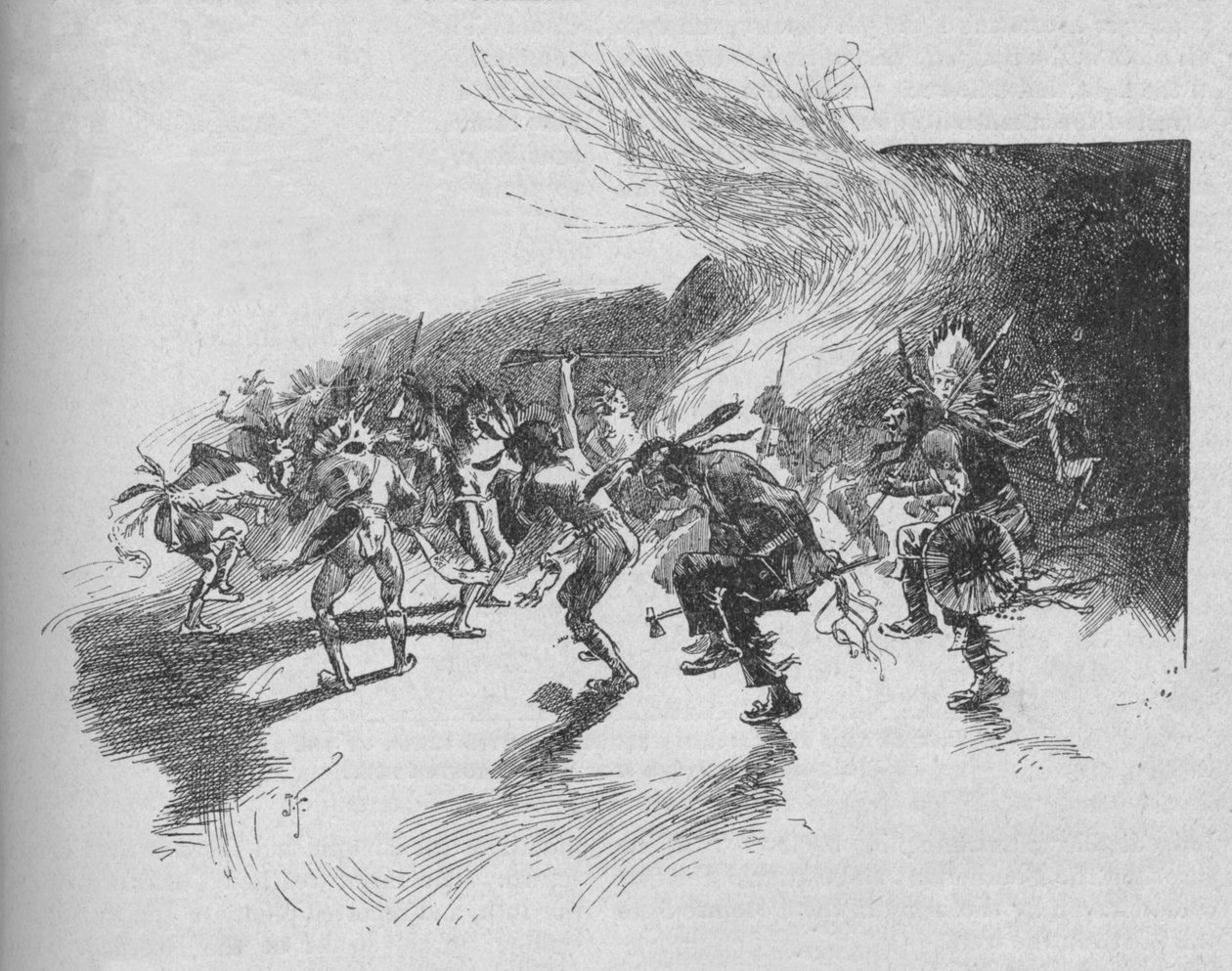 I guerrieri danzavano la danza di guerra, 1902 da Unbekannt