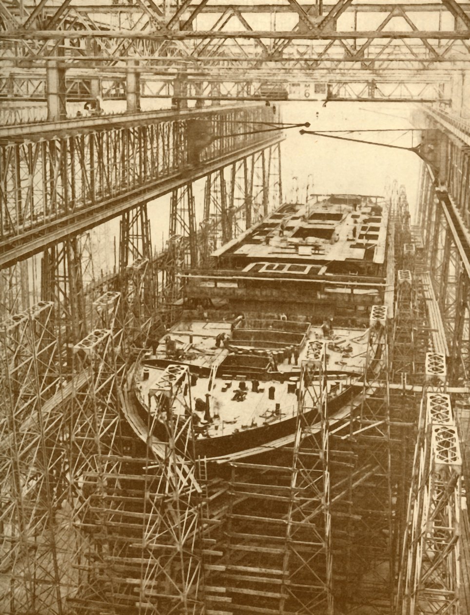 Il Transatlantico Doric della White Star Line in Costruzione da Unbekannt