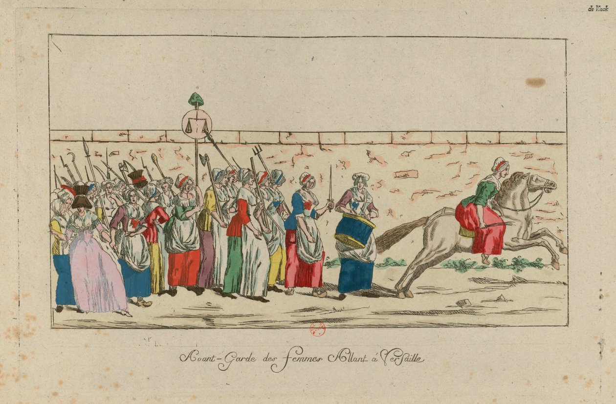 La marcia delle donne su Versailles, 5 ottobre 1789 da Unbekannt