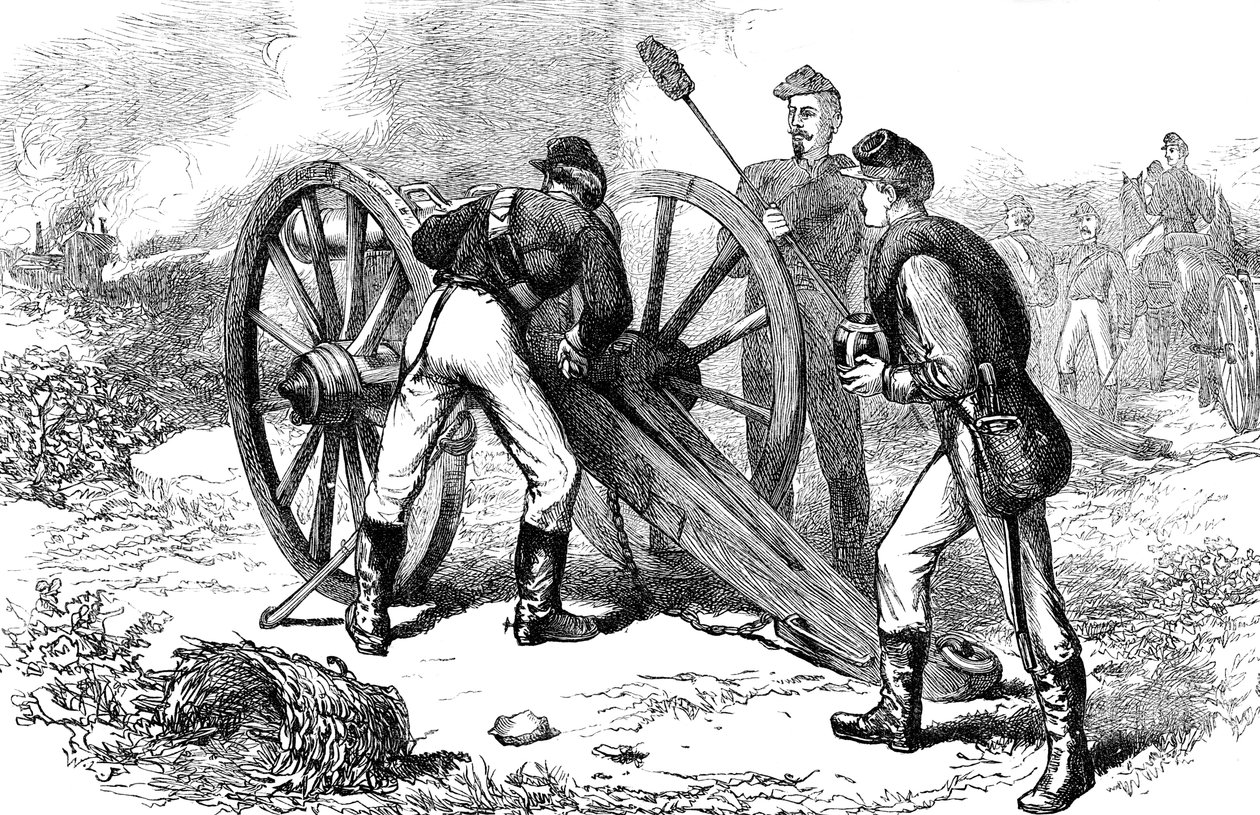 La battaglia di Chancellorsville, Virginia, Guerra Civile Americana, 1863 c1880 da Unbekannt