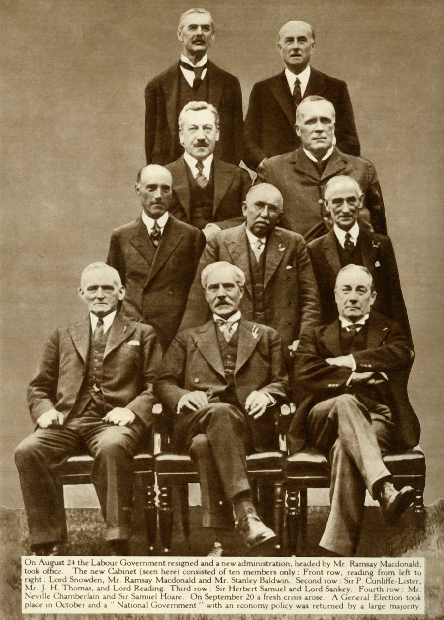 Il gabinetto di Ramsay MacDonald, 1931, 1935 da Unbekannt