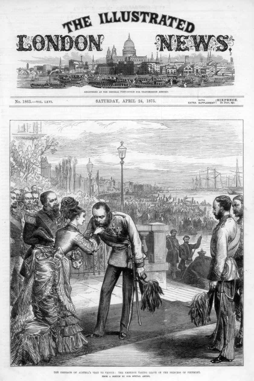 La copertina di The Illustrated London News, 24 aprile 1875 da Unbekannt