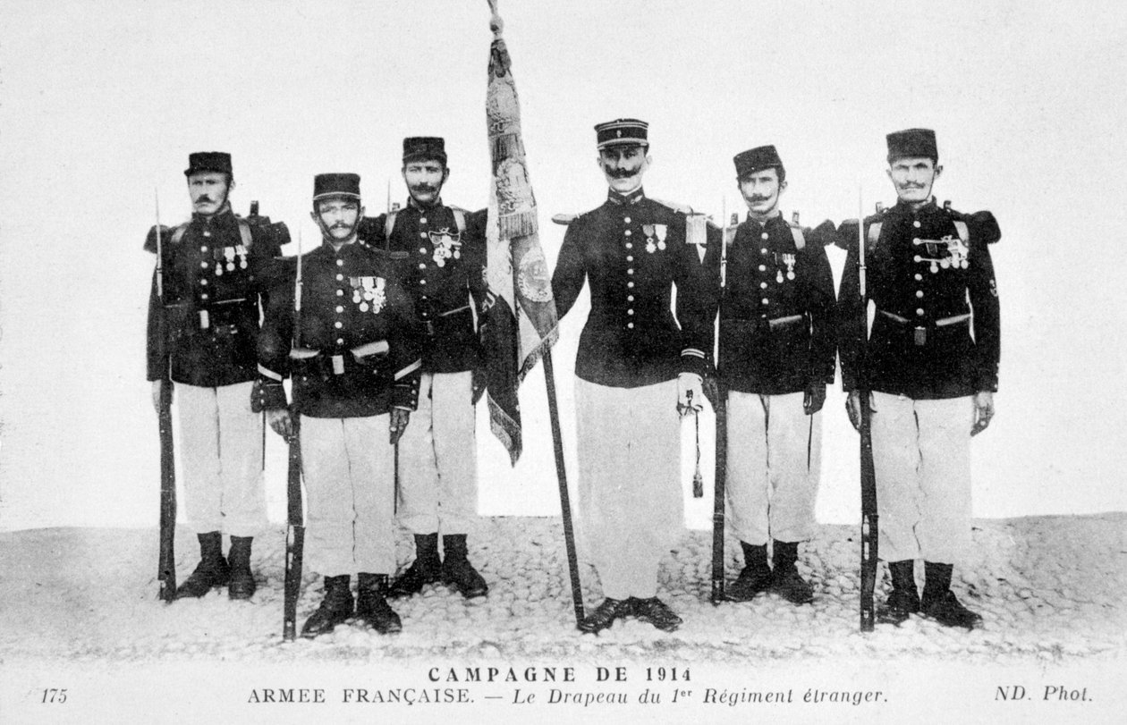 La bandiera del 1º Reggimento della Legione Straniera Francese da Unbekannt