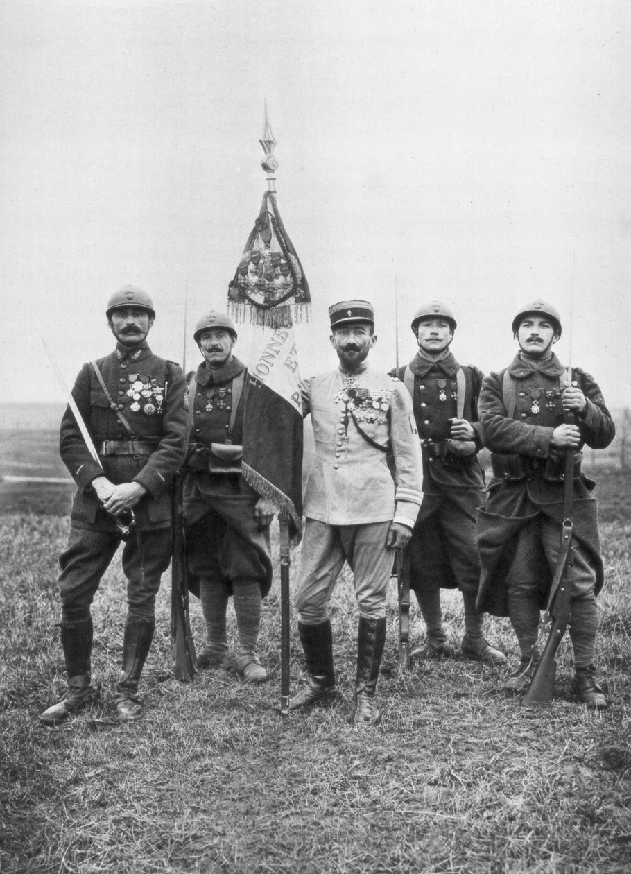 La bandiera del Regiment de Marche della Legione Straniera Francese, c1914-1918 da Unbekannt