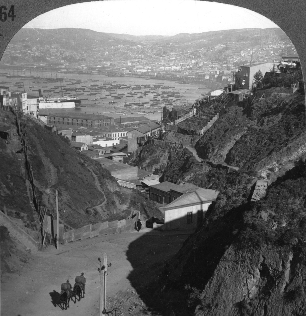 Il porto e la città di Valparaiso, Cile, c. 1900 da Unbekannt