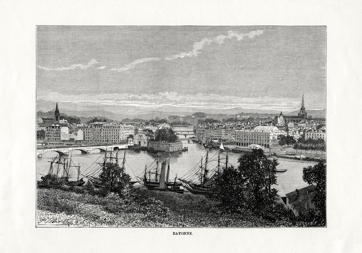 Il porto di Bayonne, Francia da Unbekannt