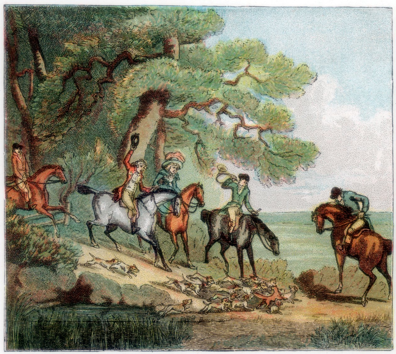 La caccia alla volpe, 1787 da Unbekannt
