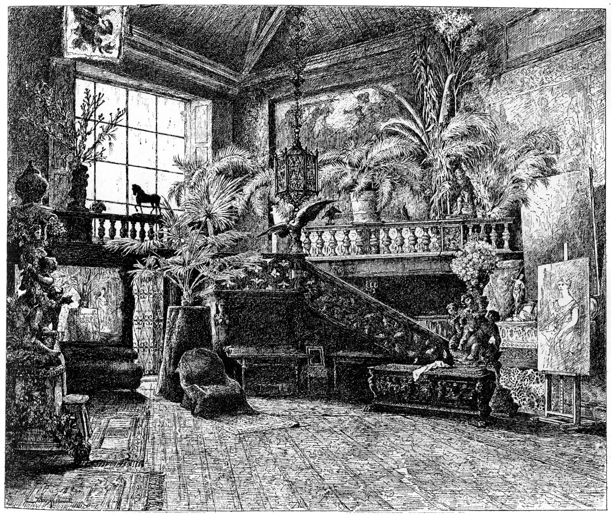 Il grande studio di Hans Makart, Vienna, Austria, c1880-1882 da Unbekannt
