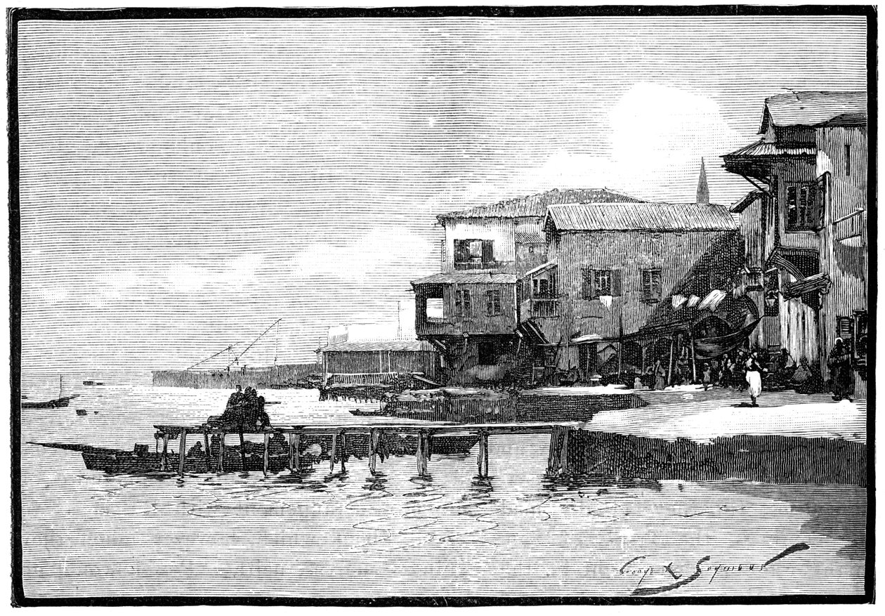 Il porto turistico, Larnaca, Cipro, 1900 da Unbekannt
