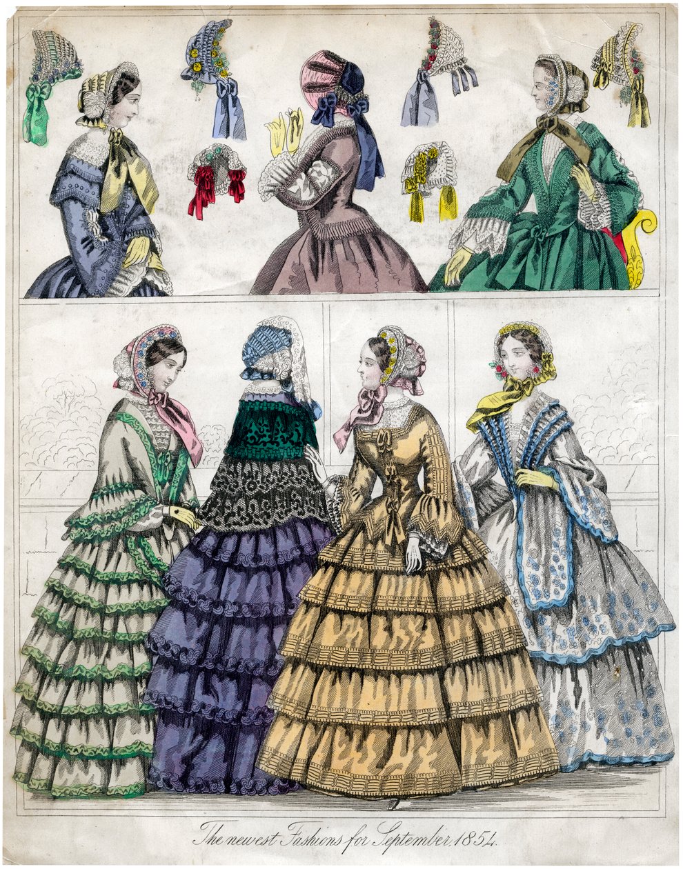 La moda più recente per settembre, 1854 da Unbekannt