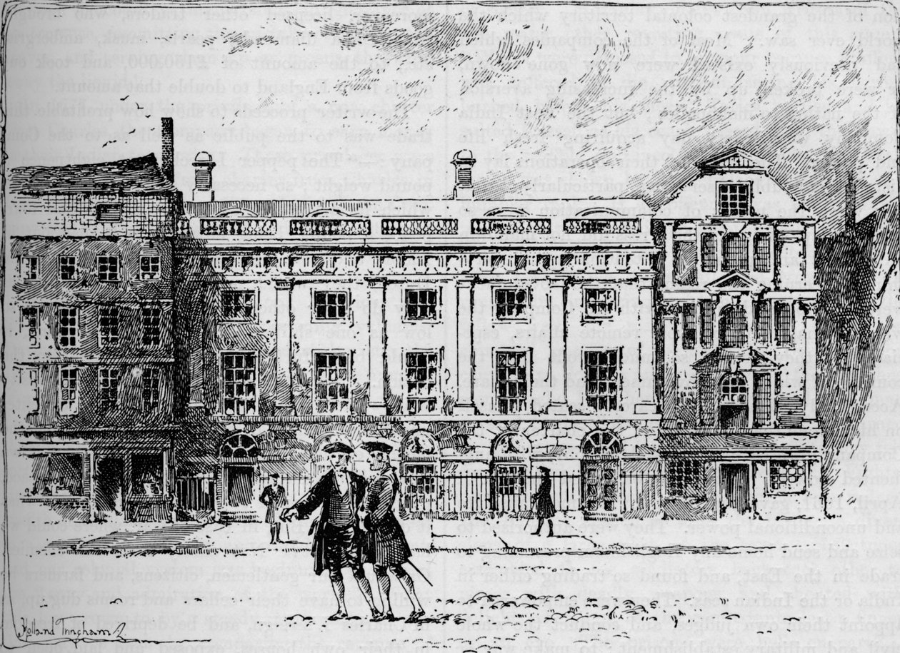 La vecchia East India House nel 1630 da Unbekannt