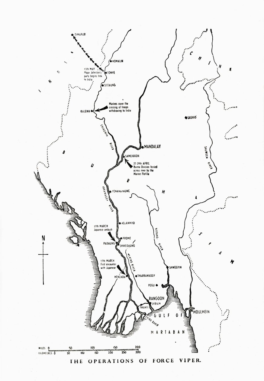 Le operazioni della Forza Viper, Birmania, Seconda Guerra Mondiale, 1942-1943, 1944 da Unbekannt