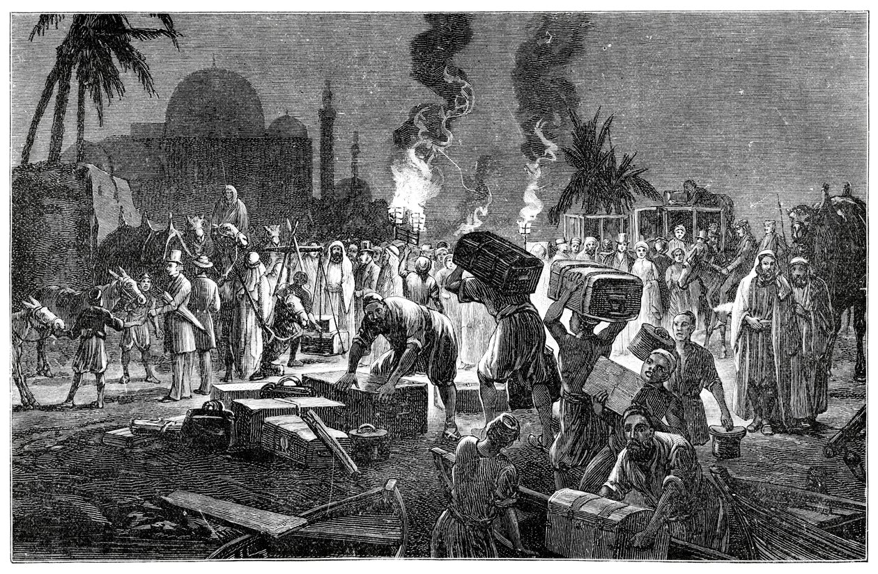 La rotta terrestre, Boulak, Egitto, 1900 da Unbekannt