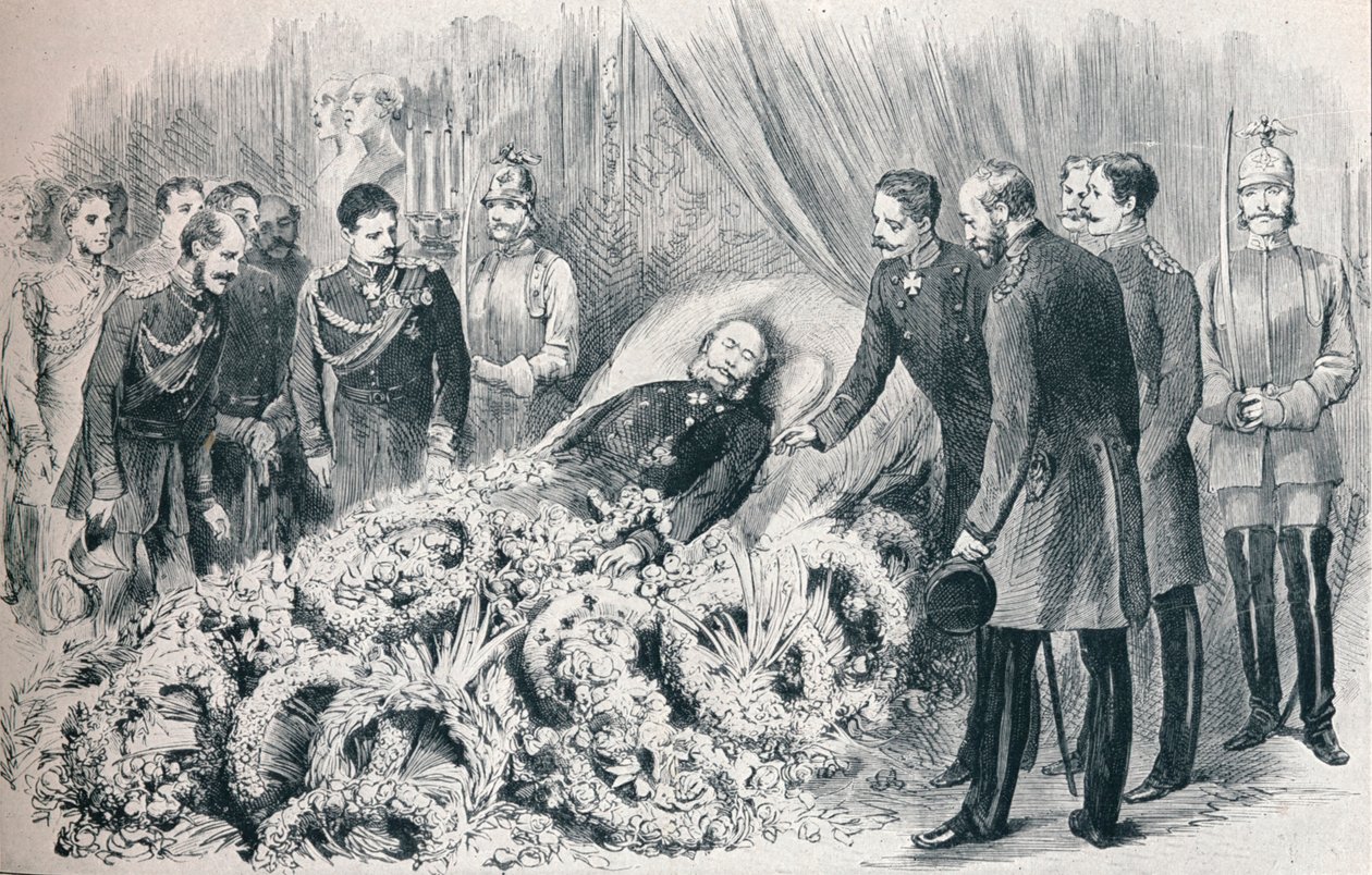Il passaggio del primo imperatore tedesco: il letto di morte di Guglielmo I, 1888-1911 da Unbekannt