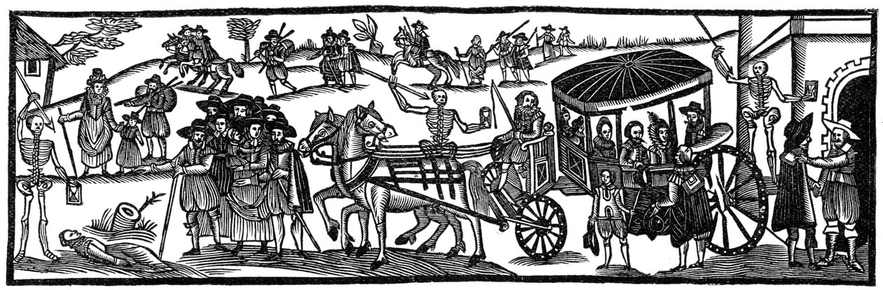 La peste: fuga in campagna, 1630, 1910 da Unbekannt