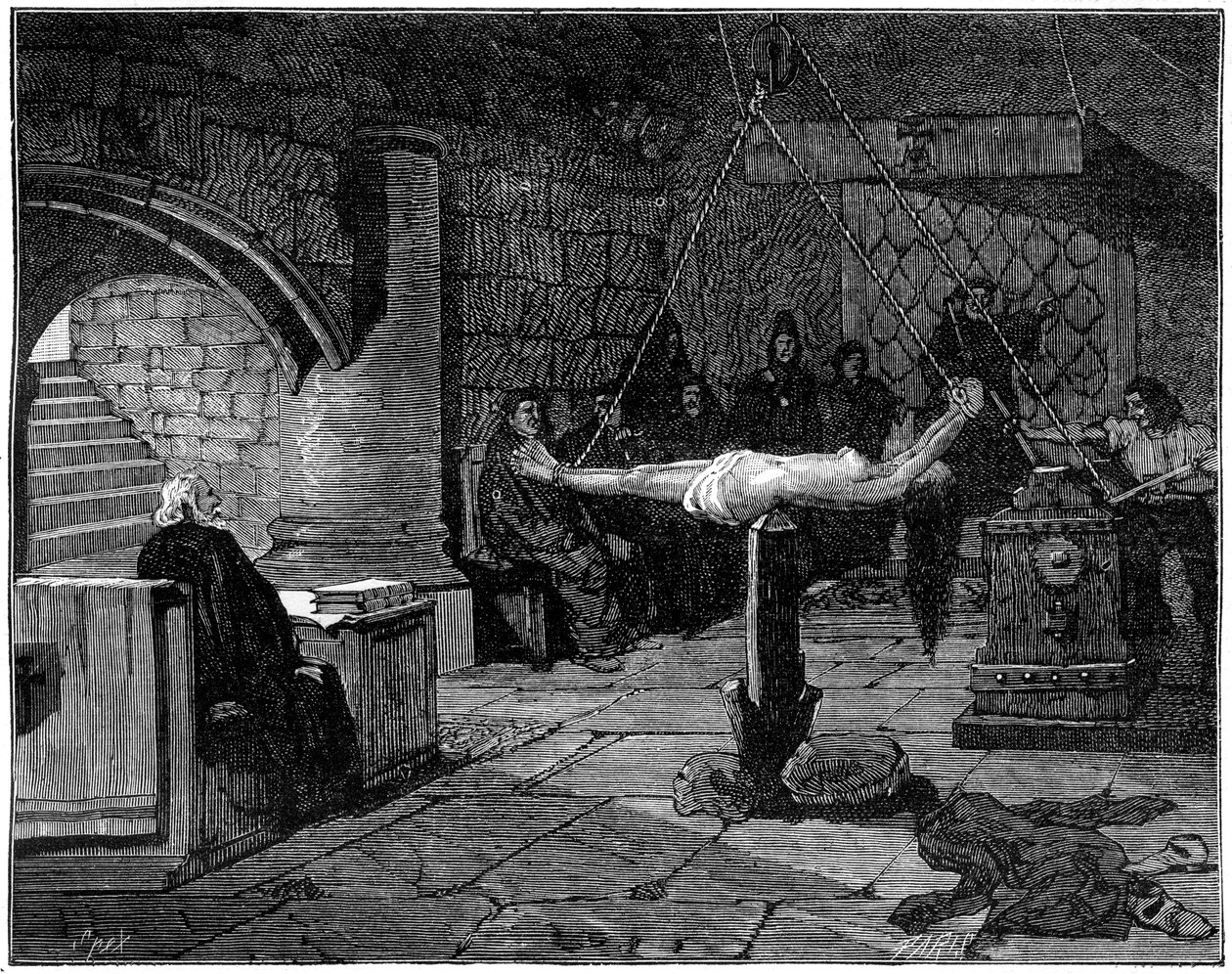 La questione straordinaria, forma estrema di tortura, 1882-1884 da Unbekannt