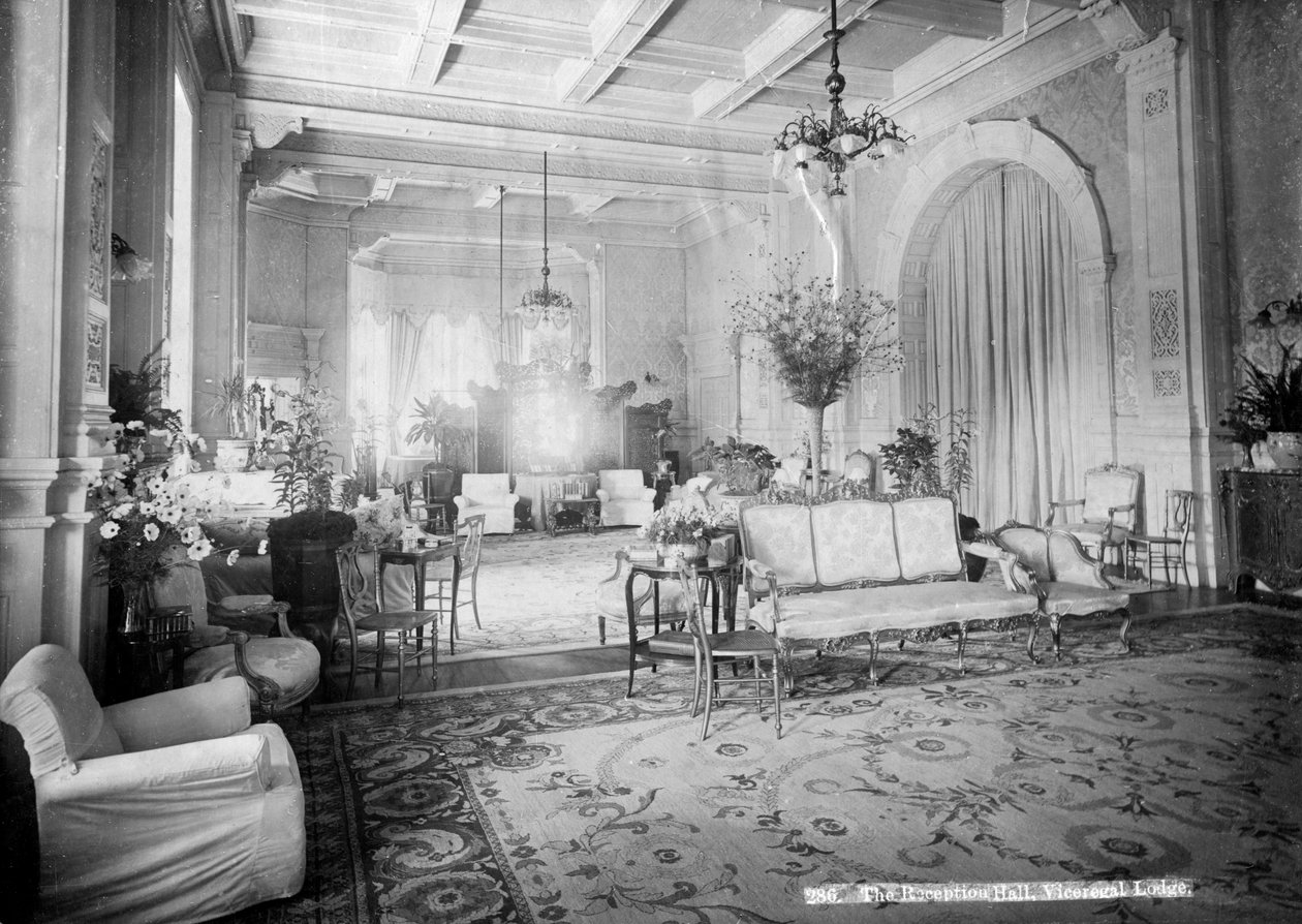 La sala di ricevimento, Viceregal Lodge, India, XX secolo da Unbekannt