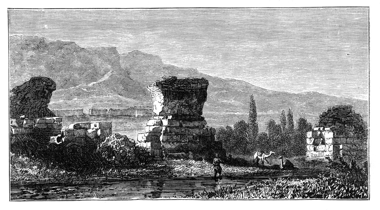 Le rovine di Sardi, Lidia, Turchia, c1890 da Unbekannt