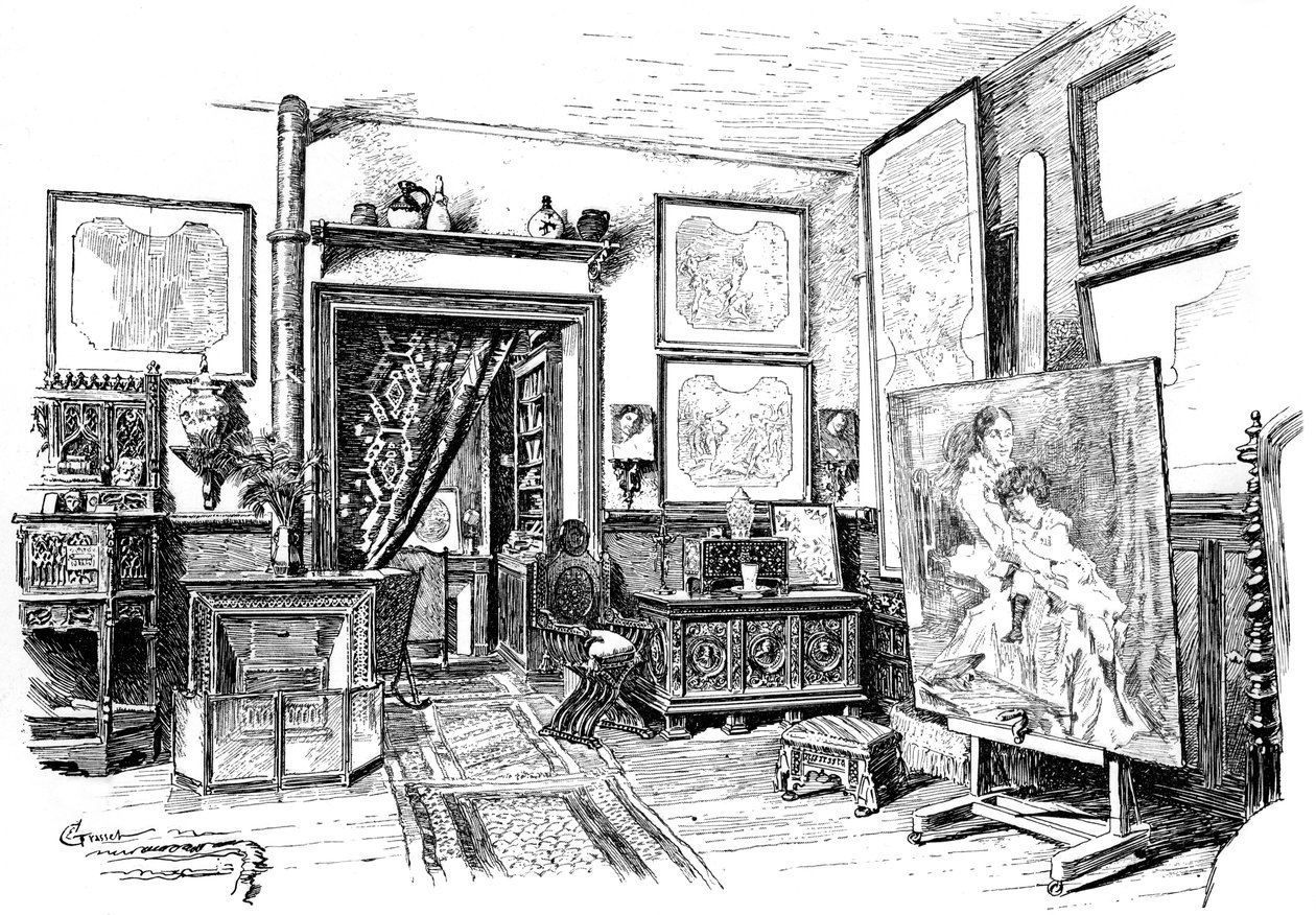 Il piccolo studio di Paul-Jacques-Aimé Baudry, c1880-1882 da Unbekannt