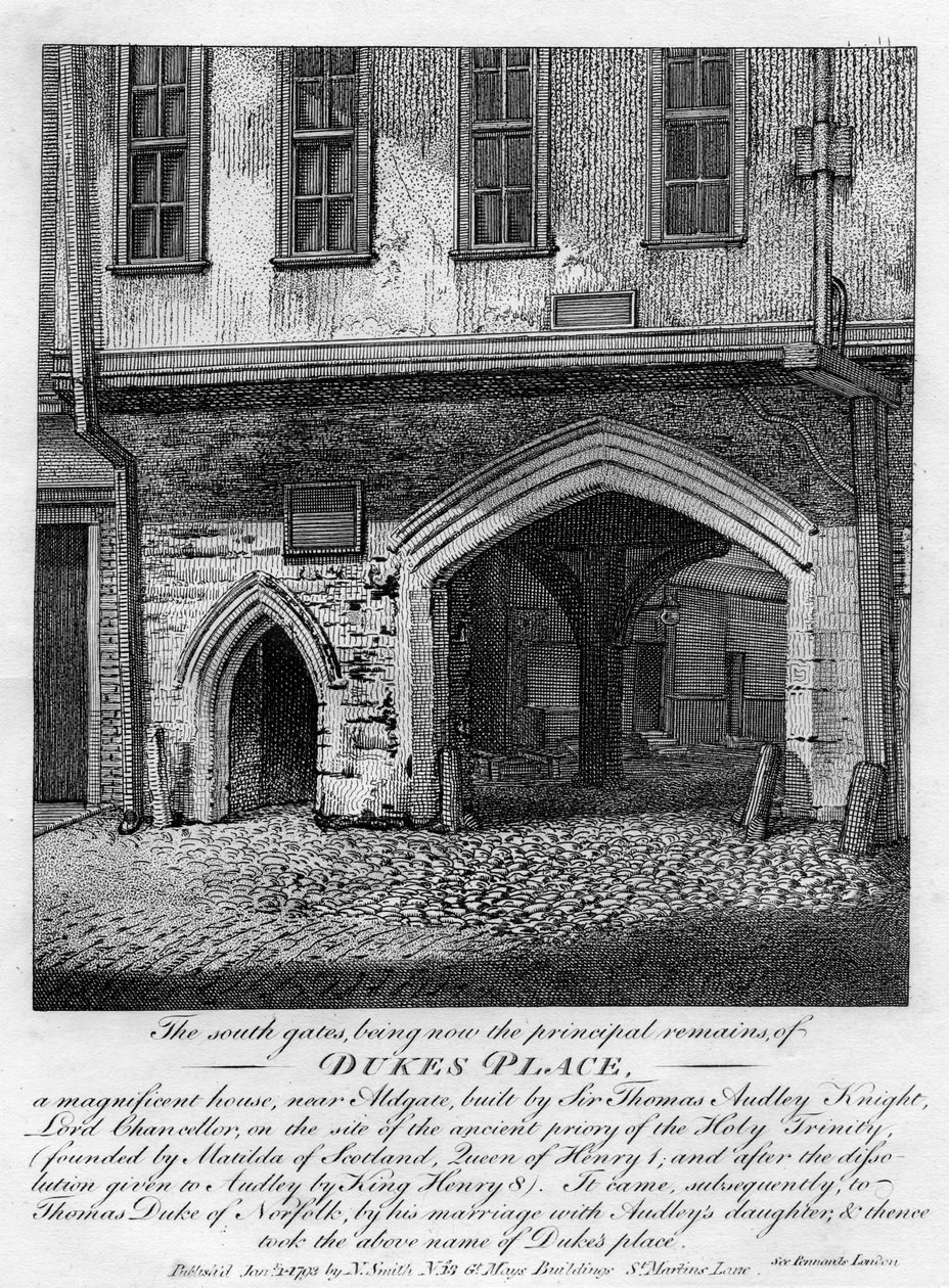 Le porte sud, Dukes Place, vicino ad Aldgate, Londra, 1793 da Unbekannt