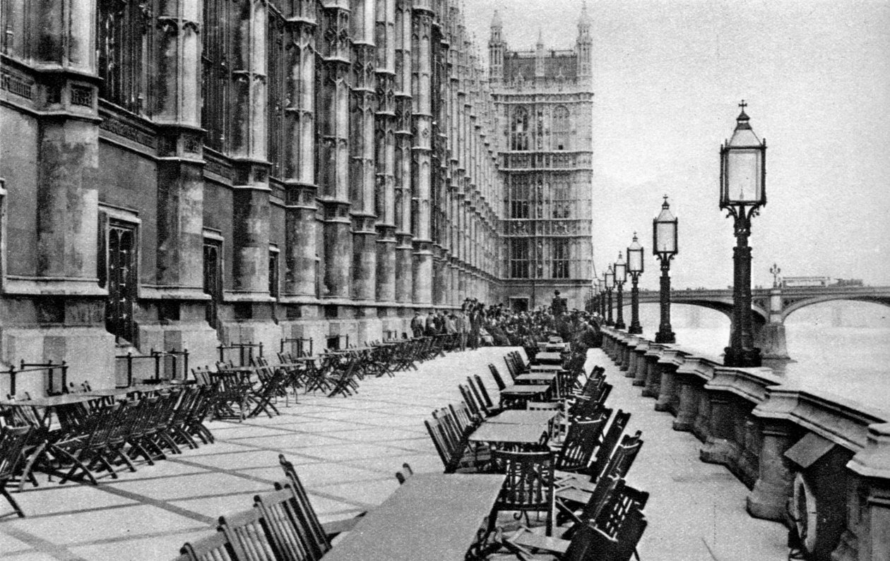 La terrazza della Camera dei Comuni, Londra, 1926-1927 da Unbekannt