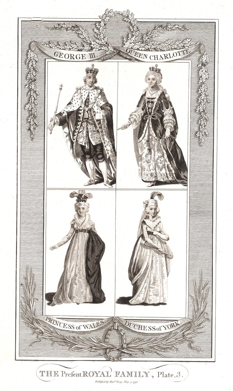 La famiglia reale presente, pubblicata il 9 maggio 1795 da Alexander Hogg da Unbekannt