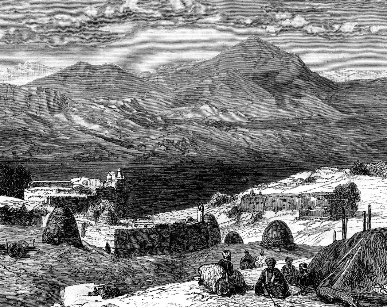 Il villaggio di Gharzen e le montagne del Kurdistan, XIX secolo da Unbekannt