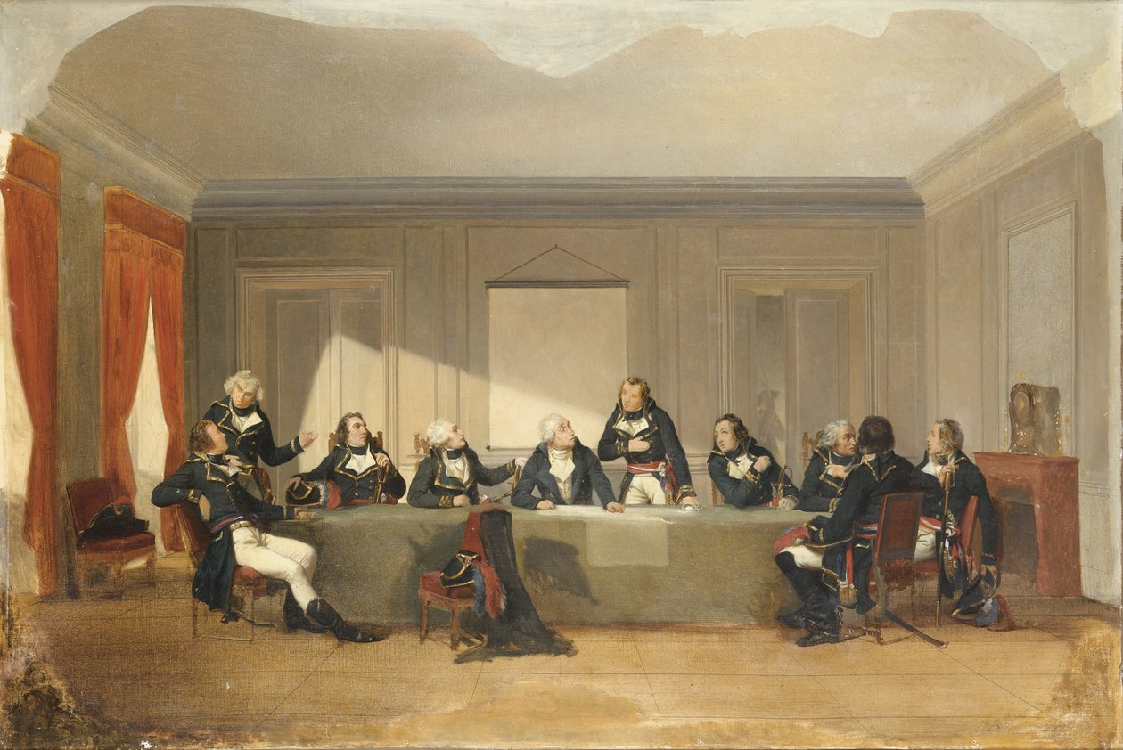 Il consiglio di guerra a Courtrai il 26 giugno 1792 da Unbekannt