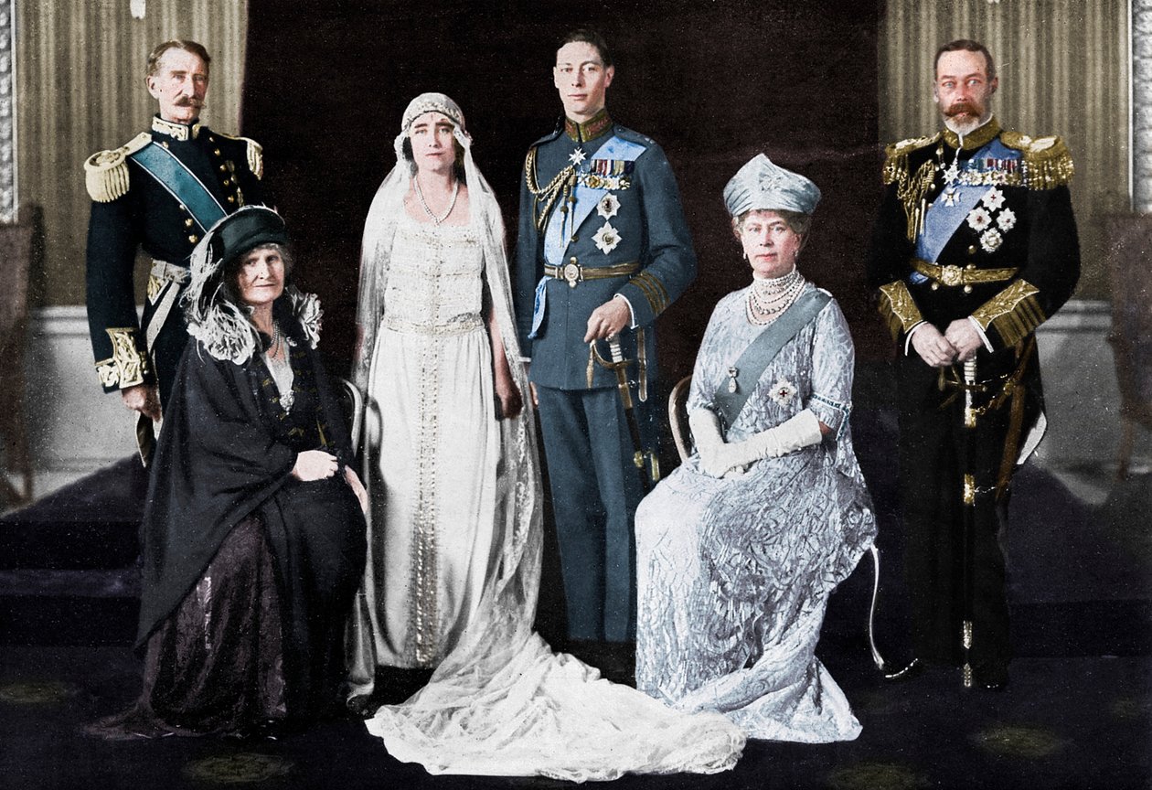 Il matrimonio del Duca di York e Lady Elizabeth Bowes-Lyon, 1923 da Unbekannt