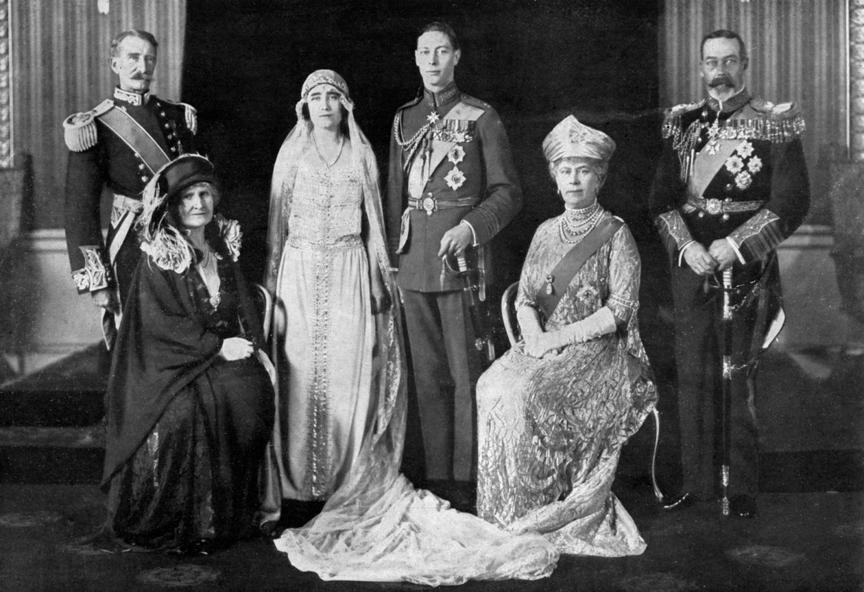 Il matrimonio del Duca di York e Lady Elizabeth Bowes-Lyon, 1923 da Unbekannt