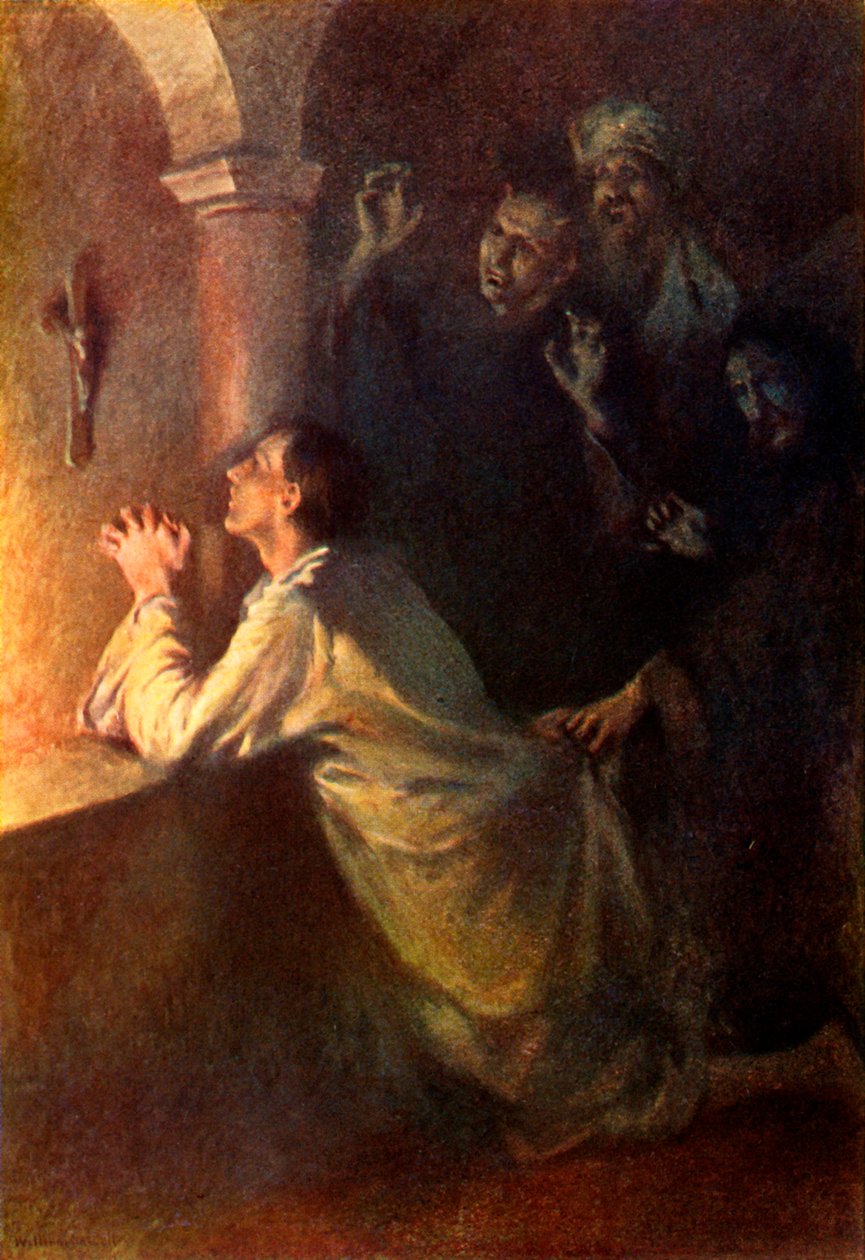 Il giovane si sforzava ardentemente nella preghiera, 1917 da Unbekannt